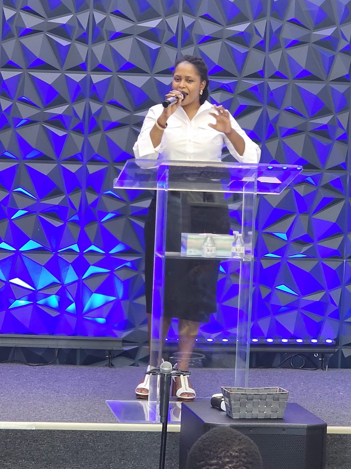 Teaching from the pulpit on a Sunday morning